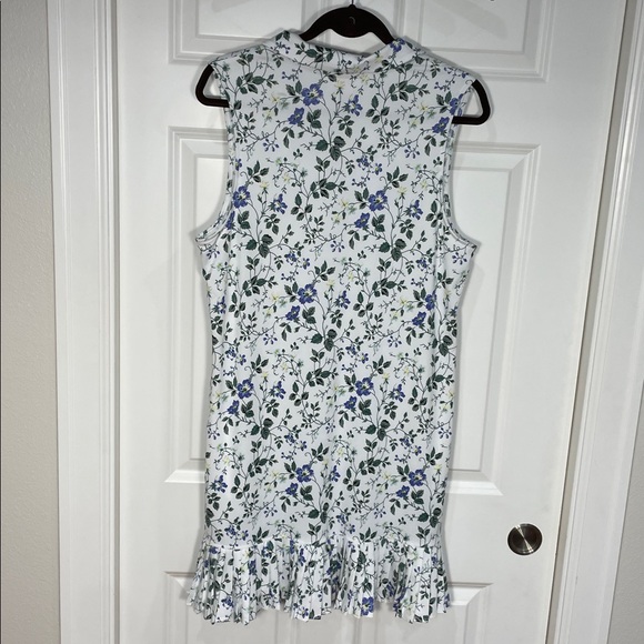 Laura Ashley Golf Tennis Dress Size XL Mini Floral Sleeveless Buttons Pleats - Picture 8 of 11